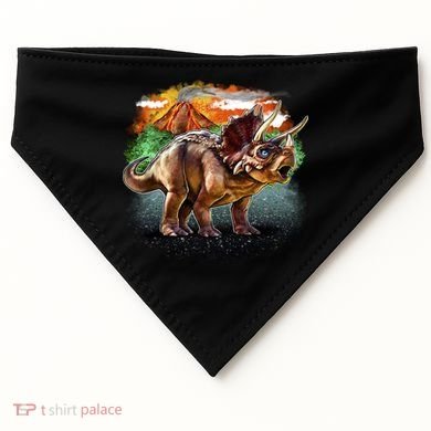 Triceratops Volcano USA-Made Doggie Bandana