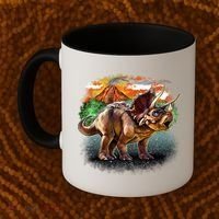 Triceratops Volcano Coffee Mug thumb 2
