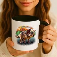 Triceratops Volcano Coffee Mug thumb 3