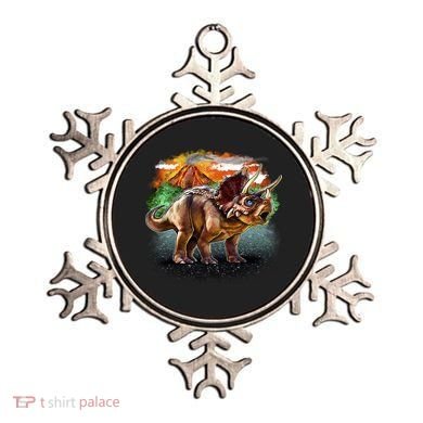 Triceratops Volcano Ornament
