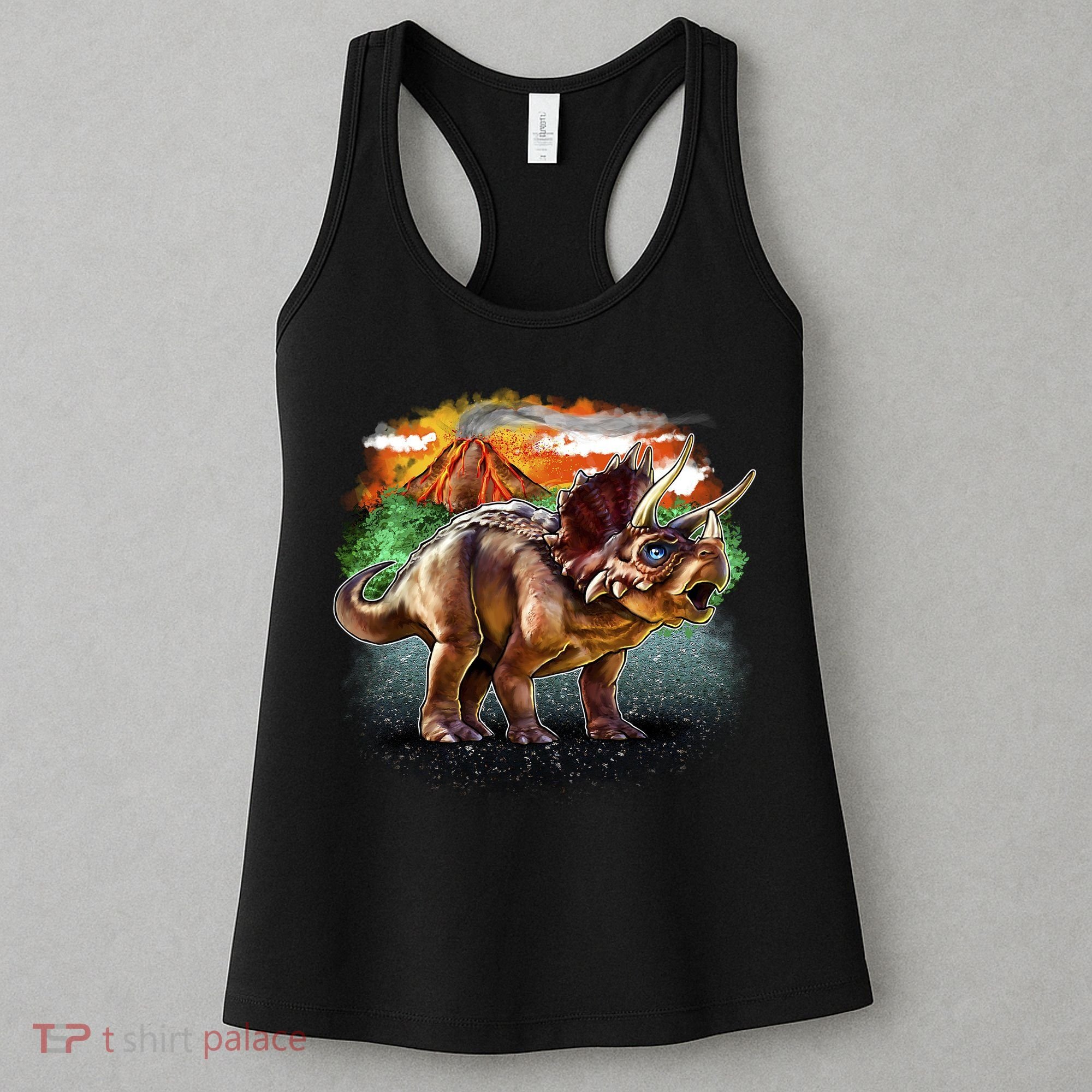 Triceratops Volcano Women's Tank Top