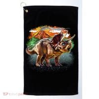 Triceratops Volcano Golf Towel thumb 0