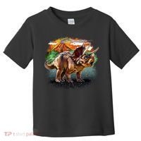 Triceratops Volcano Toddler T-Shirt thumb 0