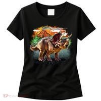Triceratops Volcano Women's T-Shirt thumb 0