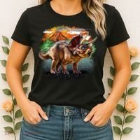 Triceratops Volcano Women's T-Shirt thumb 2