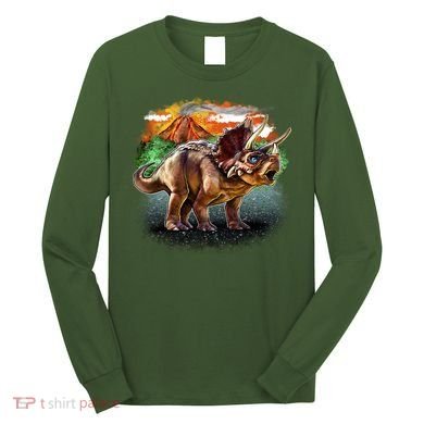 Triceratops Volcano Long Sleeve Shirt