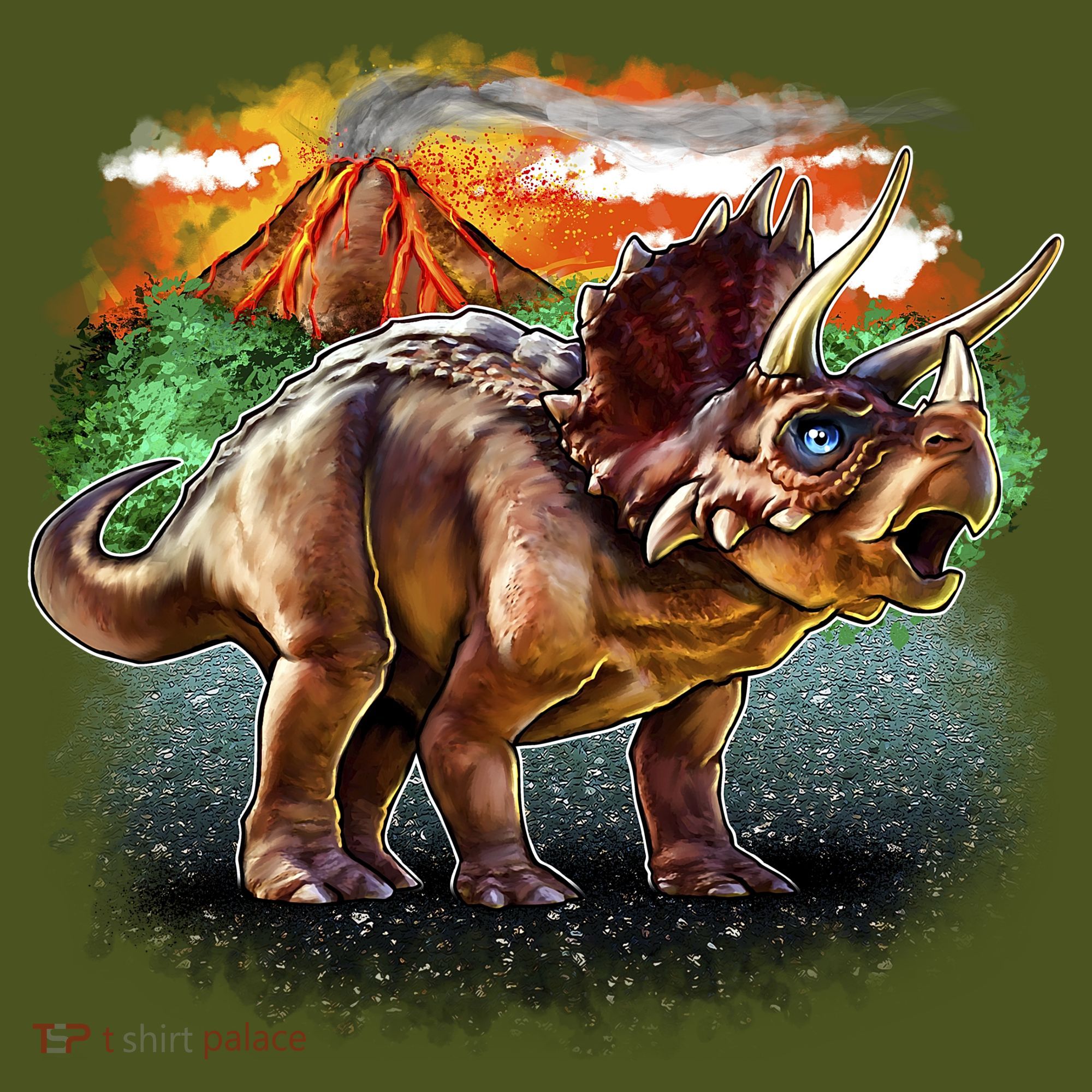 Triceratops Volcano Mousepad