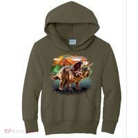 Triceratops Volcano Kids Hoodie thumb 0