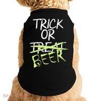 Trick or Beer Funny Halloween Party Doggie Tank thumb 0