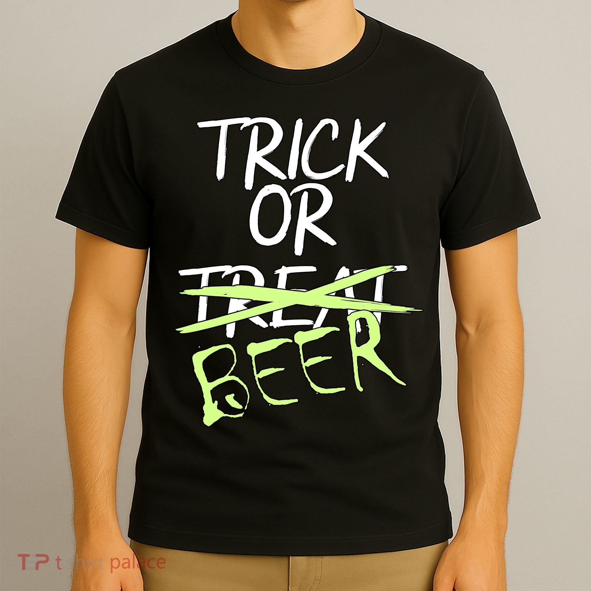 Trick or Beer Funny Halloween Party T-Shirt