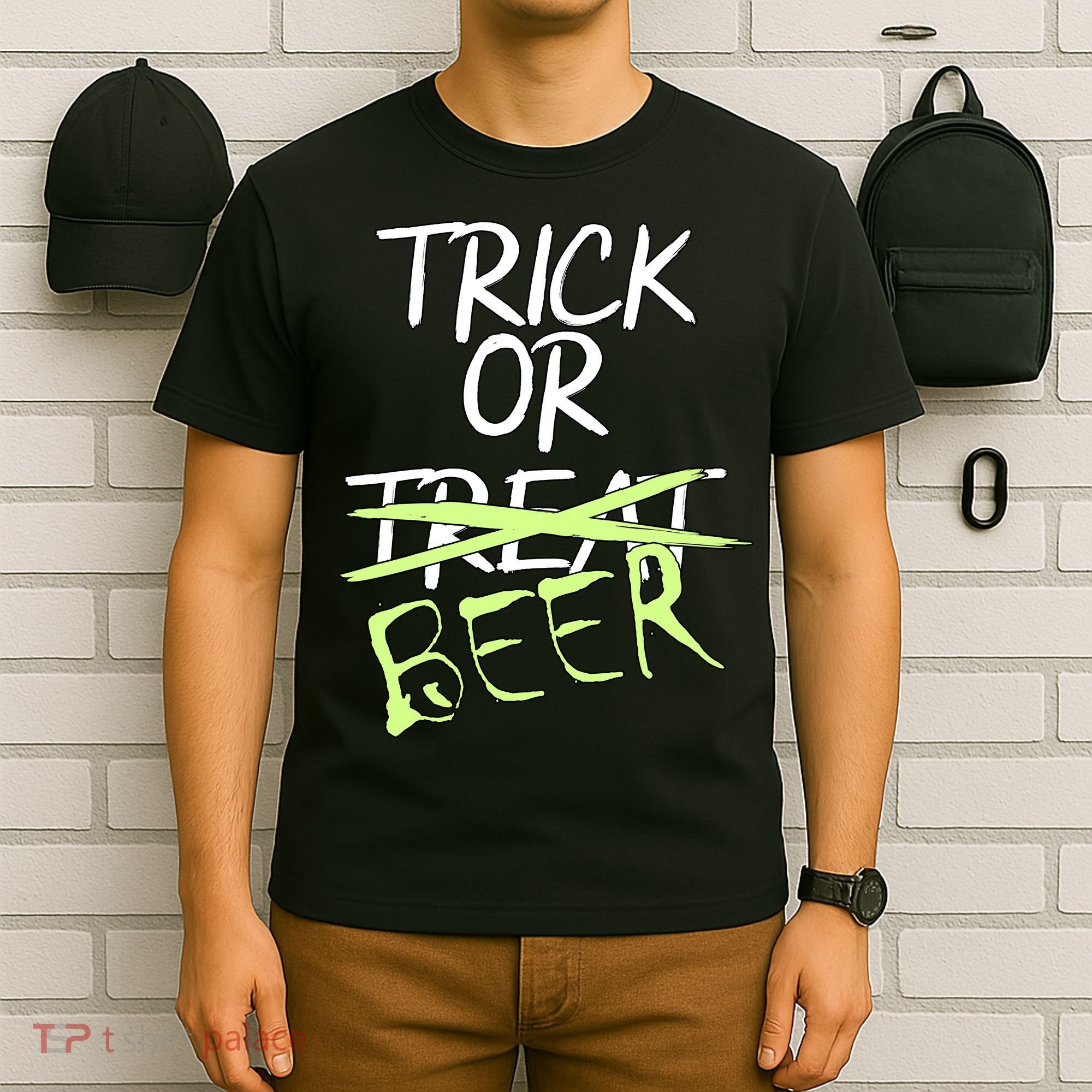 Trick or Beer Funny Halloween Party T-Shirt