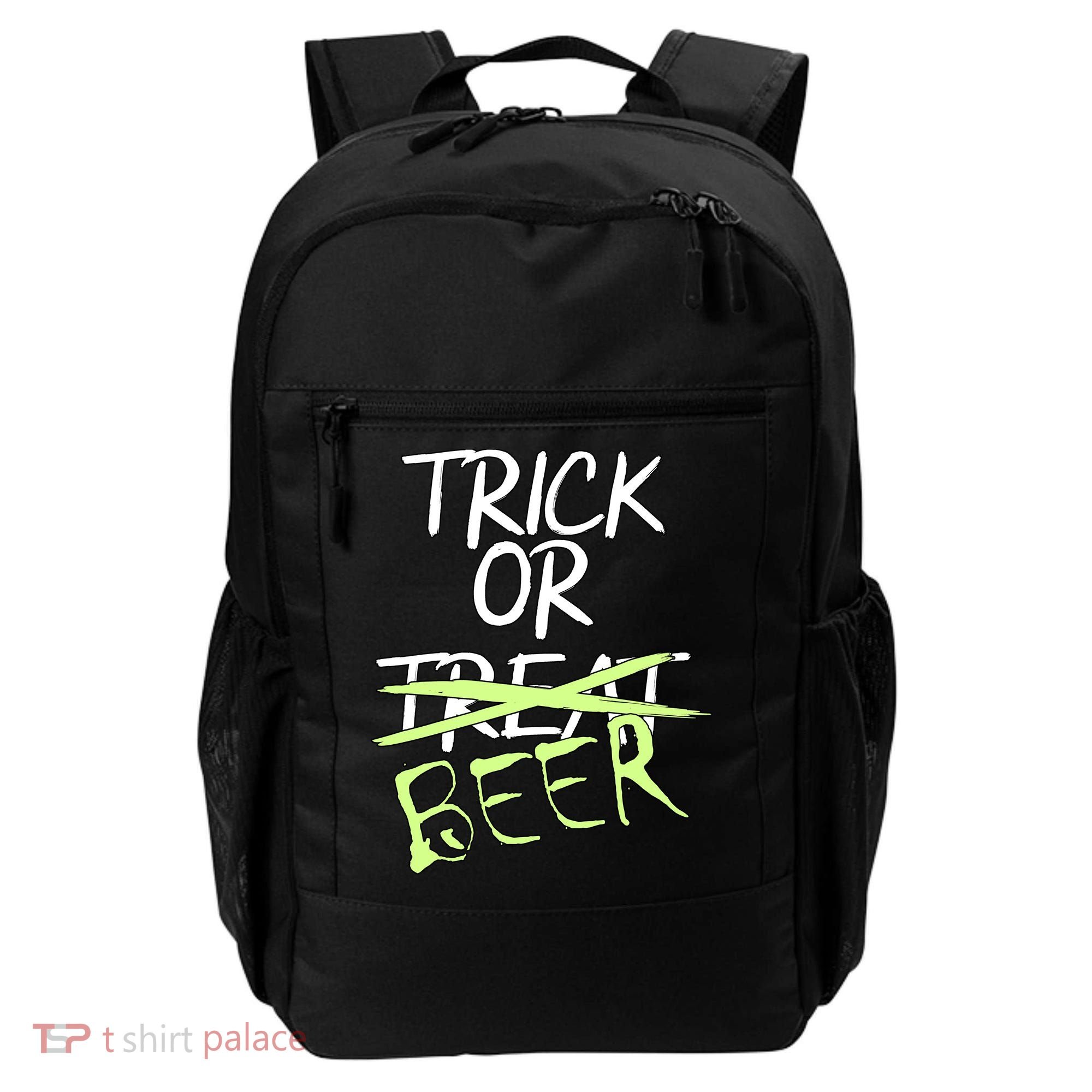 Trick or Beer Funny Halloween Party Backpack