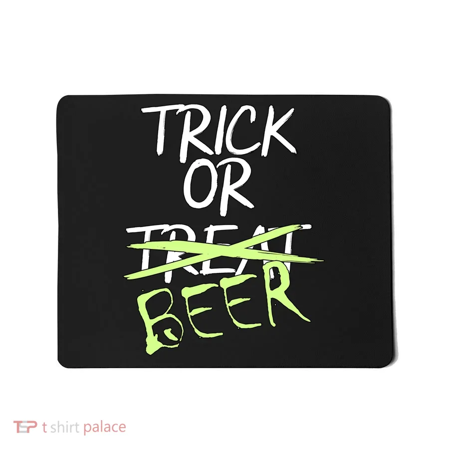 Trick or Beer Funny Halloween Party Mousepad