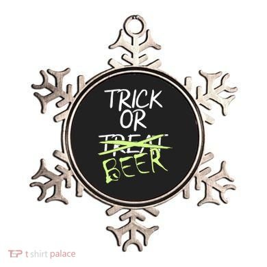 Trick or Beer Funny Halloween Party Ornament