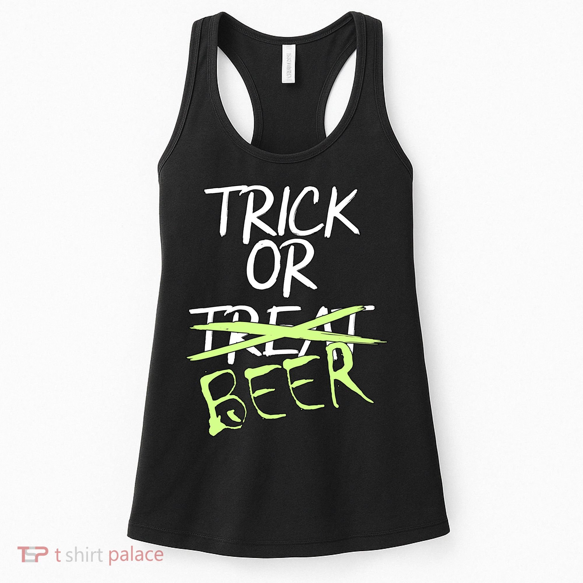 Trick or Beer Funny Halloween Party Women's Tank Top