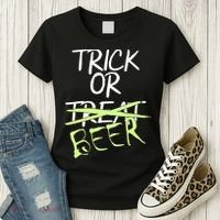 Trick or Beer Funny Halloween Party Women's T-Shirt thumb 3