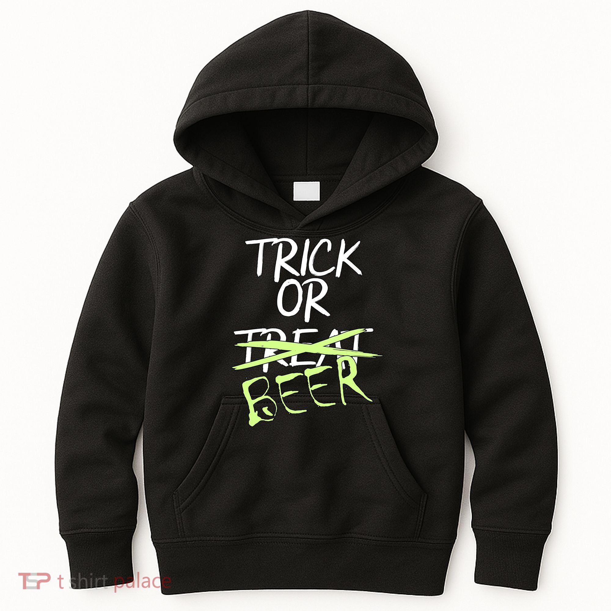 Trick or Beer Funny Halloween Party Kids Hoodie