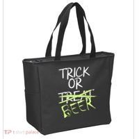 Trick or Beer Funny Halloween Party Tote Bag thumb 2