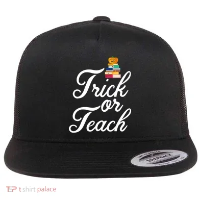 Trick Or Teach Flat Bill Trucker Hat