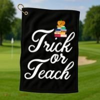 Trick Or Teach Golf Towel thumb 1