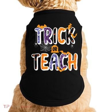 Trick Or Teach Funny Cute Halloween Doggie Tank