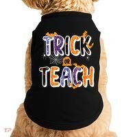 Trick Or Teach Funny Cute Halloween Doggie Tank thumb 0
