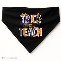 Trick Or Teach Funny Cute Halloween USA-Made Doggie Bandana thumb 0