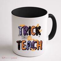 Trick Or Teach Funny Cute Halloween Coffee Mug thumb 1