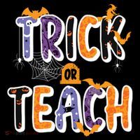 Trick Or Teach Funny Cute Halloween Women's Hoodie thumb 2