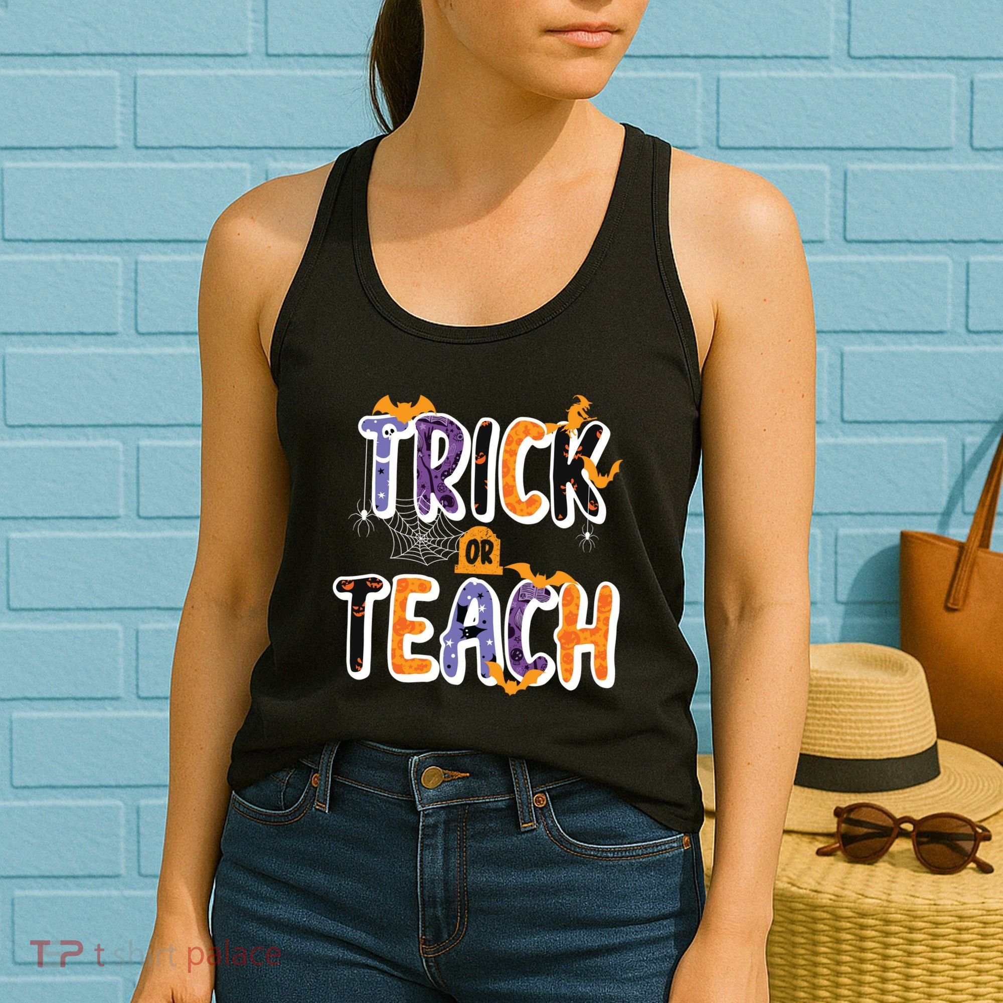 Trick Or Teach Funny Cute Halloween Women's Tank Top