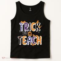 Trick Or Teach Funny Cute Halloween Tank Top thumb 2