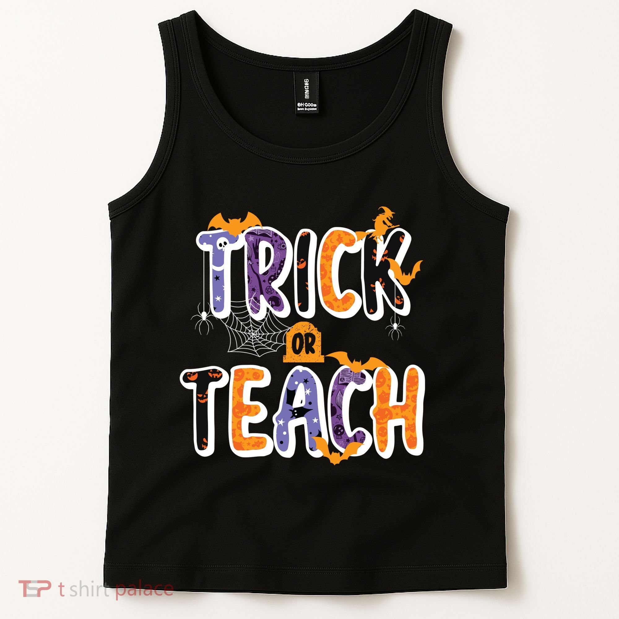 Trick Or Teach Funny Cute Halloween Tank Top