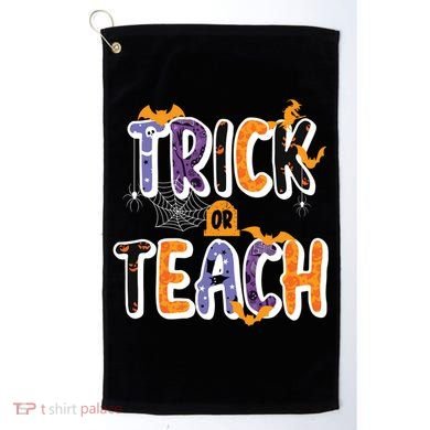 Trick Or Teach Funny Cute Halloween Golf Towel