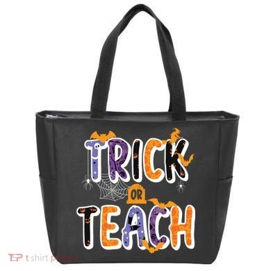Trick Or Teach Funny Cute Halloween Tote Bag