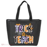 Trick Or Teach Funny Cute Halloween Tote Bag thumb 0