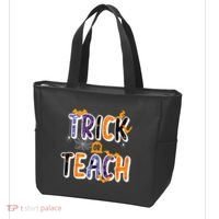 Trick Or Teach Funny Cute Halloween Tote Bag thumb 3
