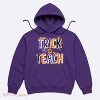 Trick Or Teach Funny Cute Halloween Hoodie thumb 0