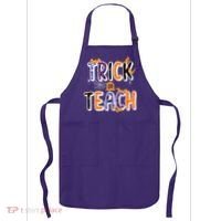 Trick Or Teach Funny Cute Halloween Apron thumb 0