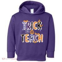 Trick Or Teach Funny Cute Halloween Toddler Hoodie thumb 0