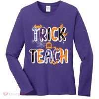 Trick Or Teach Funny Cute Halloween Women's Long Sleeve Shirt thumb 0
