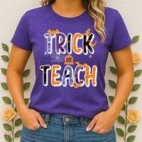 Trick Or Teach Funny Cute Halloween Women's T-Shirt thumb 2