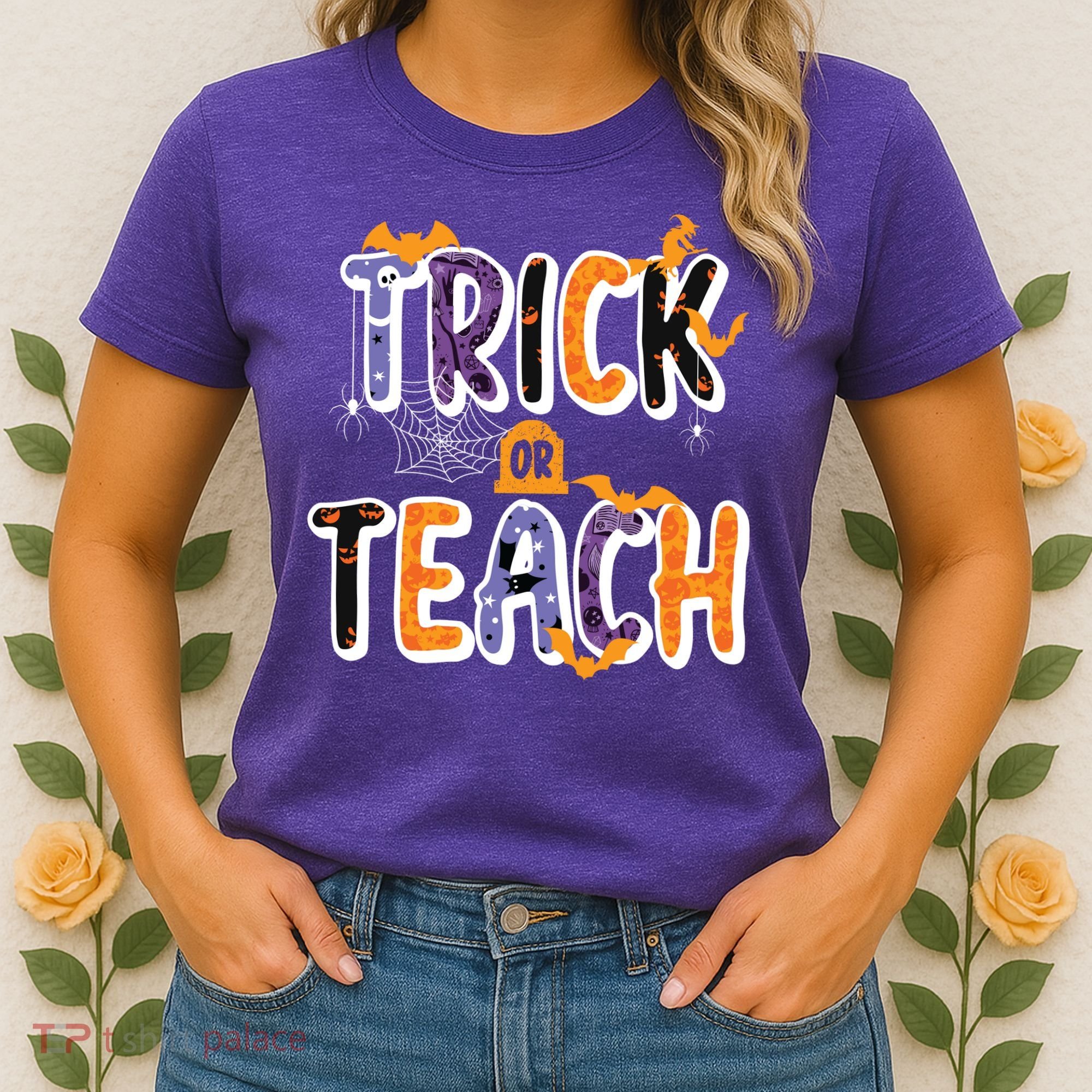 Trick Or Teach Funny Cute Halloween Women's T-Shirt