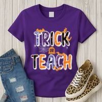 Trick Or Teach Funny Cute Halloween Women's T-Shirt thumb 3