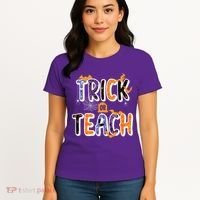 Trick Or Teach Funny Cute Halloween Women's T-Shirt thumb 4