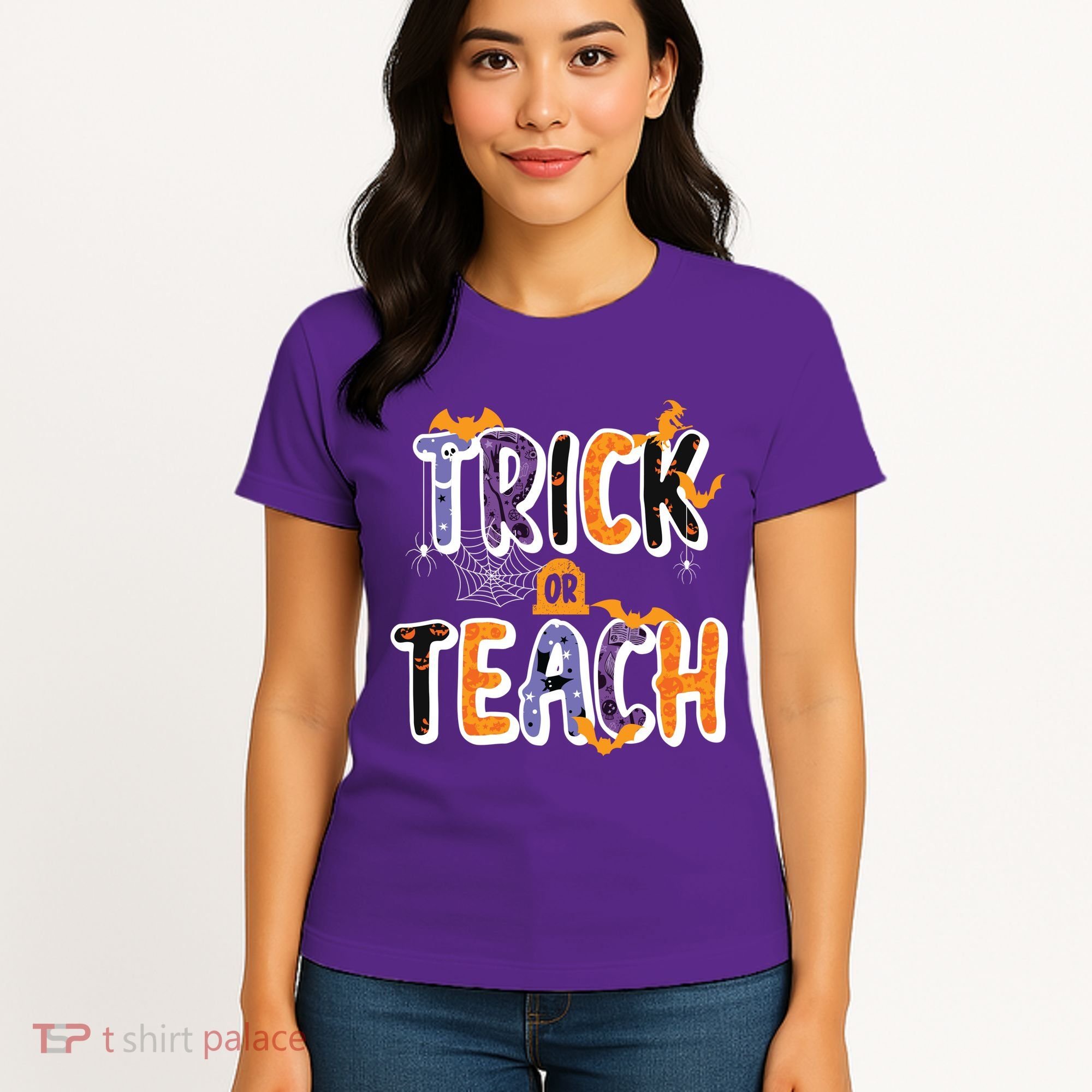 Trick Or Teach Funny Cute Halloween Women's T-Shirt