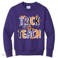 Trick Or Teach Funny Cute Halloween Kids Sweatshirt thumb 0