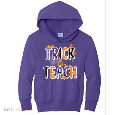 Trick Or Teach Funny Cute Halloween Kids Hoodie