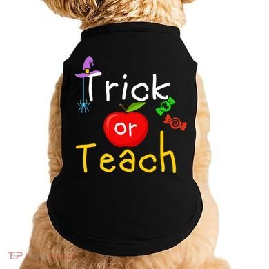 Trick Or Teach Halloween Teacher Doggie Tank