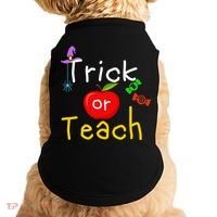 Trick Or Teach Halloween Teacher Doggie Tank thumb 0