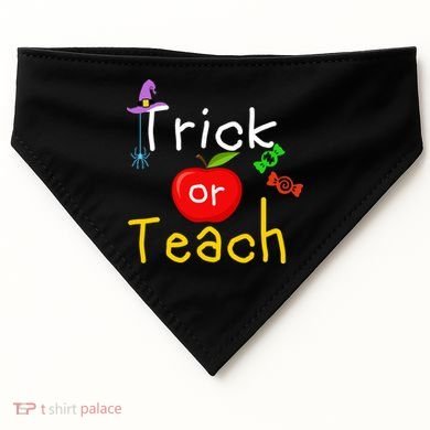 Trick Or Teach Halloween Teacher USA-Made Doggie Bandana